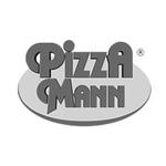 Pizzazustellung, Pizzeria, Restaurant Pizza Mann Logo